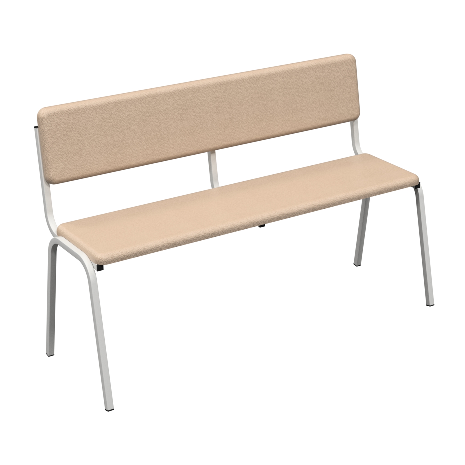 Лава ПОСИЛЕНА для шкільної їдальні НАПІВМ’ЯКА (якісний шкірзам) зі спинкою АНШАР ГРУП (0405)